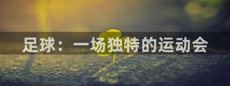 3377体育手机平台：足球：一场独特的运动会